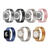 Bamboo Link Edelstahl-Magnetarmband für Apple Watch, verstellbar und atmungsaktiv